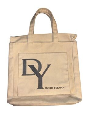 David Yurman Ivory Canvas Tote Bag